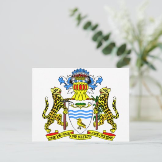 Guyana-Wappen Postkarte (Stehend Vorderseite)