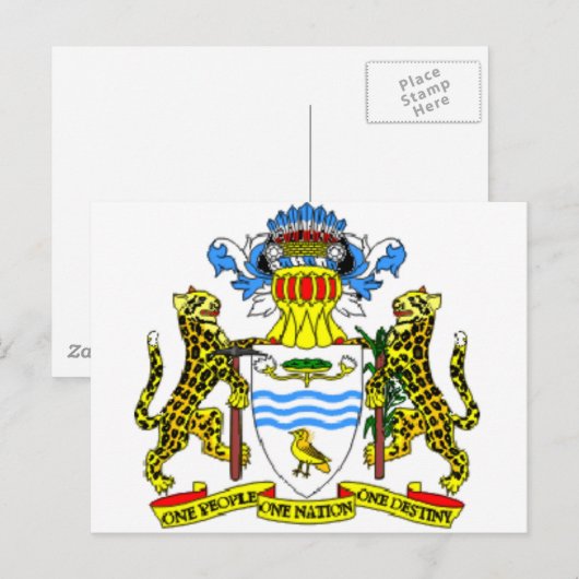 Guyana-Wappen Postkarte (Vorne/Hinten)