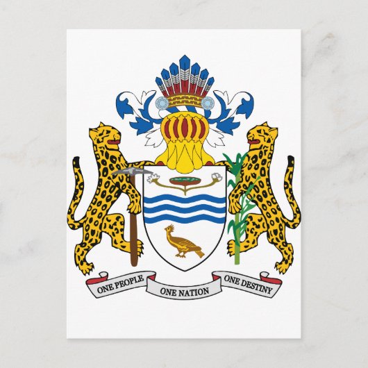 Guyana-Wappen Postkarte (Vorderseite)