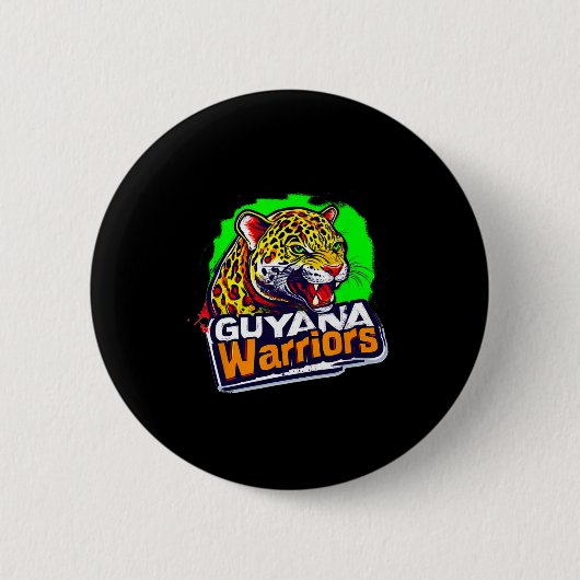 Guyana Warriors Patriotisches Cricket Button (Vorderseite)