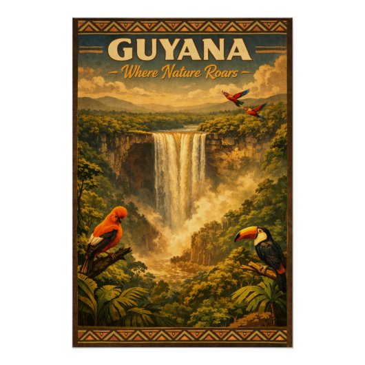 GUYANA – Where Nature Roars Poster (Vorderseite)