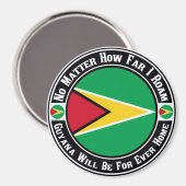 Guyana wird für immer Zuhause sein Magnet (Vorderseite/Rückseite)