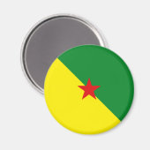 Guyane Fisheye Flag Magnet (Vorderseite/Rückseite)