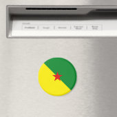 Guyane Fisheye Flag Magnet (In Situ (Geschirrspüler))