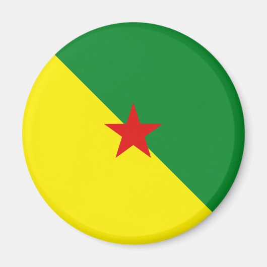 Guyane Fisheye Flag Magnet (Vorne)