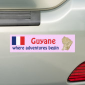Guyane Flag and Map Autoaufkleber (Auf Auto)