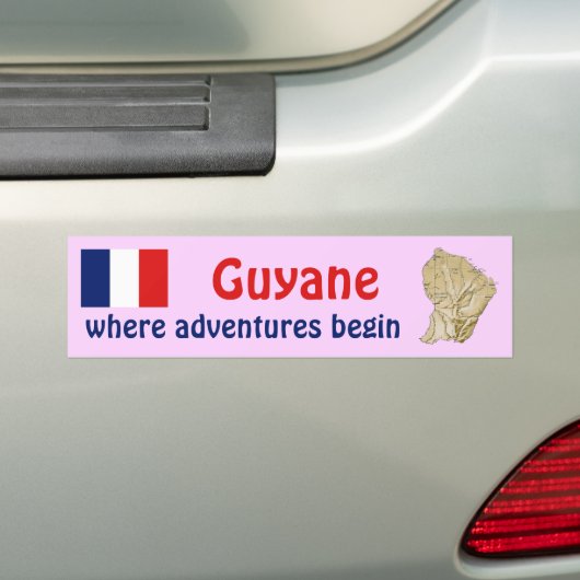 Guyane Flag and Map Autoaufkleber (Auf Auto)