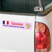 Guyane Flag and Map Autoaufkleber (Auf Lkw)