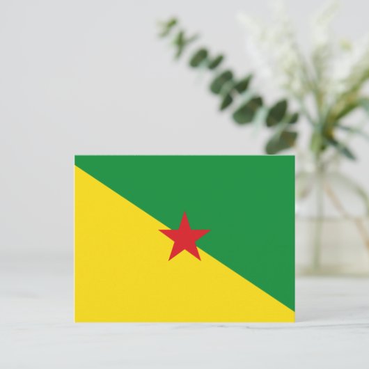 Guyane Flag GF Postkarte (Stehend Vorderseite)