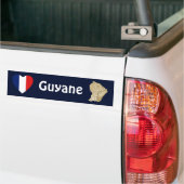 Guyane Flag Herz + Karte Autoaufkleber (Auf Lkw)