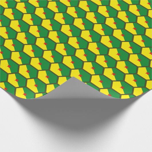 Guyane Flag Honeycomb Wrapping Paper Geschenkpapier (Ecke)