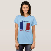 Guyane Flag + Karte + Text-T - Shirt (Vorne ganz)