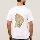 Guyane Flag + Karte + Text-T - Shirt (Rückseite)