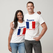 Guyane Flag + Karte + Text-T - Shirt (Unisex)