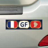 Guyane Flag Map Code Autoaufkleber (Auf Auto)