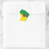 Guyane Flag Map GF Quadratischer Aufkleber (Tasche)