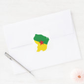 Guyane Flag Map GF Quadratischer Aufkleber (Umschlag)