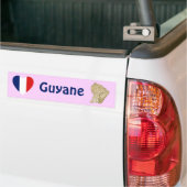 Guyane Flaggen-Herz + Karten-Autoaufkleber Autoaufkleber (Auf Lkw)