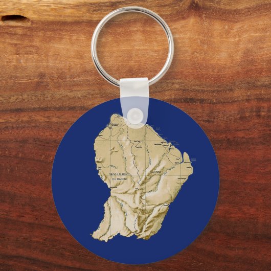 Guyane Map Schlüsselanhänger (Vorderseite)