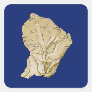 Guyane Map Sticker