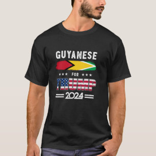 Guyanes für Trump 2024 Guyana Flag Patriotic Sup T-Shirt