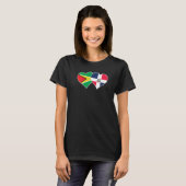 Guyanese Dominican Flag Heart Guyana Dominican Rep T-Shirt (Vorne ganz)