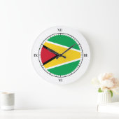 Guyanese Flag Große Wanduhr (Zuhause)
