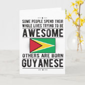 Guyanese Flag Guyana Heritage Guyanese Roots Karte (Gelbe Blume)