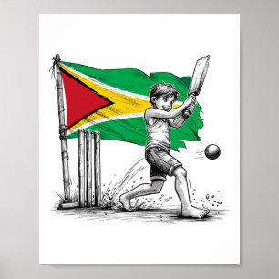 Guyanese Jungen spielt Cricket1 Poster