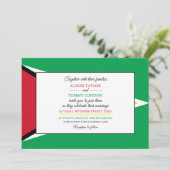 Guyanische Flagge, Flagge von Guyana Hochzeit Einladung (Stehend Vorderseite)