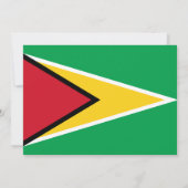 Guyanische Flagge, Flagge von Guyana Hochzeit Einladung (Rückseite)
