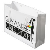Guyanische Mädchen-Geschenk-Tasche Große Geschenktüte (Vorderseite Schrägansicht)