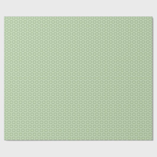 Guyenne Green Olive Pattern Wrapping Paper Geschenkpapier (Flach)