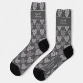 Guys fall in love too, Dark gray Socken (Linkes Detail)