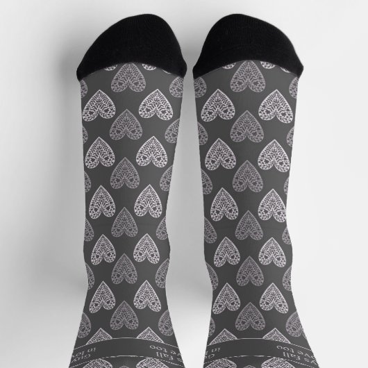 Guys fall in love too, Dark gray Socken (Oben)