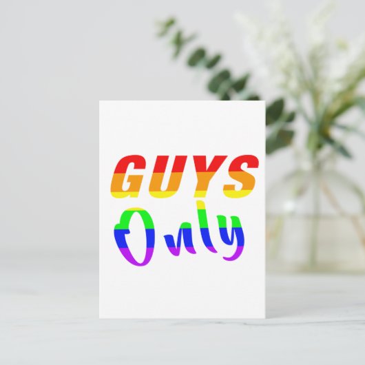 Guys only postkarte (Stehend Vorderseite)