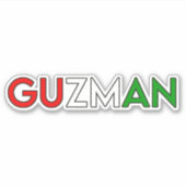 GUZMAN 01-6" STICKER (Vorderseite)