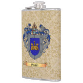 Guzman Familienname-Schild der Arme Flachmann (Links)