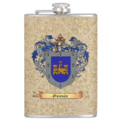 Guzman Familienname-Schild der Arme Flachmann (Vorderseite)