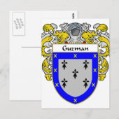 Guzman-Wappen (mantled) Postkarte (Vorne/Hinten)