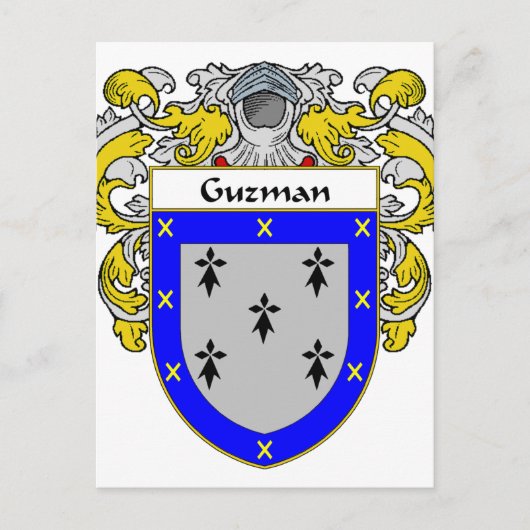 Guzman-Wappen (mantled) Postkarte (Vorderseite)