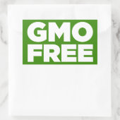 GVO FREI (GRÜNE) RECHTECKIGER AUFKLEBER (Tasche)