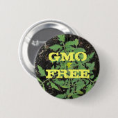 GVO FREI Heirloom Tomato Pflanze Friedenszeichen Button (Vorne & Hinten)
