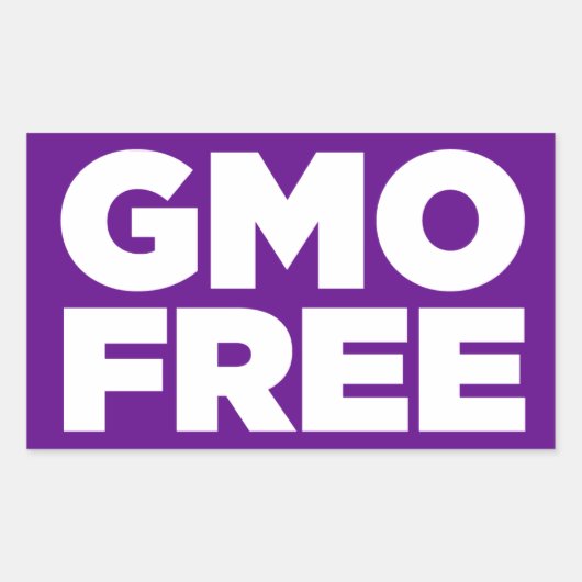 GVO FREI (LILA) RECHTECKIGER AUFKLEBER (Vorderseite)