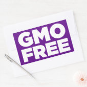 GVO FREI (LILA) RECHTECKIGER AUFKLEBER (Umschlag)