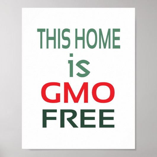GVO-frei (Standard-Bildformat) Poster (Vorne)