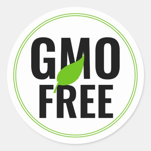 GVO-freie Etikettierung Runder Aufkleber (Vorderseite)