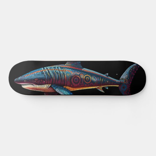 GW Shark - Aborigine Style - Skateboard Deck (Horizontal)