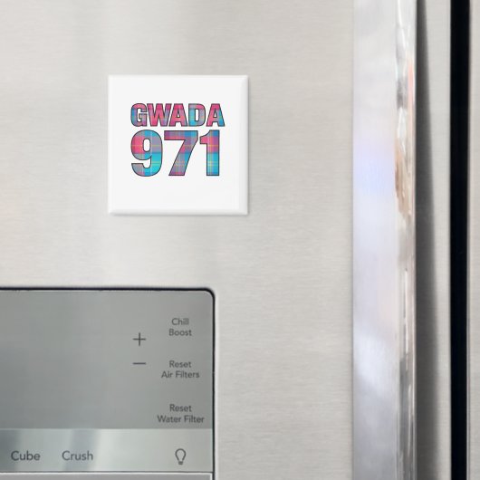 Gwada 971 Madras - Einheitlicher karibischer Stil Magnet (In Situ (Kühlschrank))