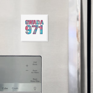 Gwada 971 Madras - Karibik Einzigartiger Stil Magnet